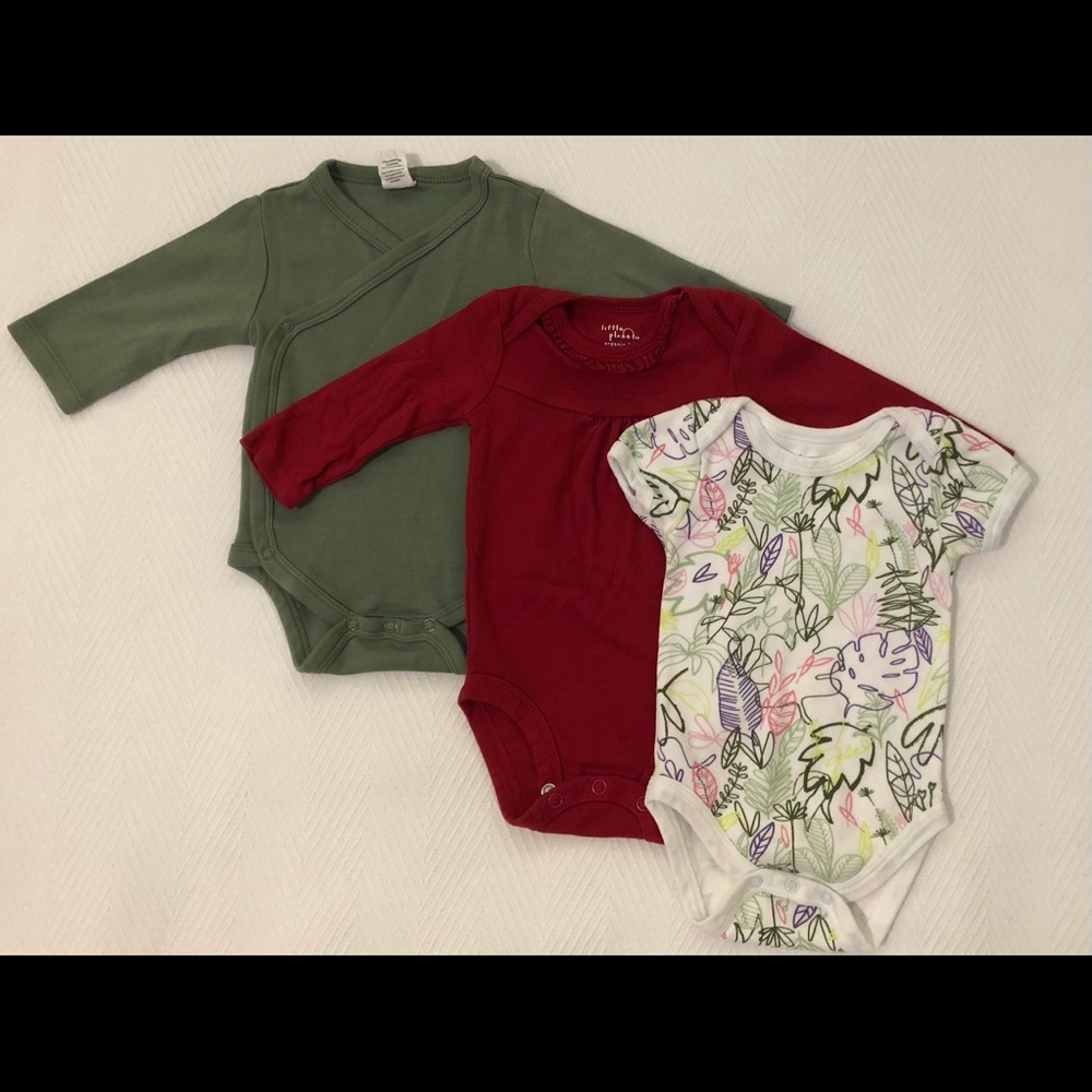 Organic cotton girl onesies